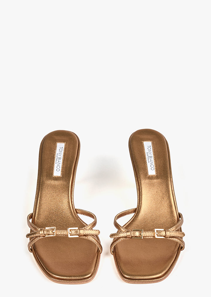 Angie Bronze Nappa Metallic - Tony Bianco