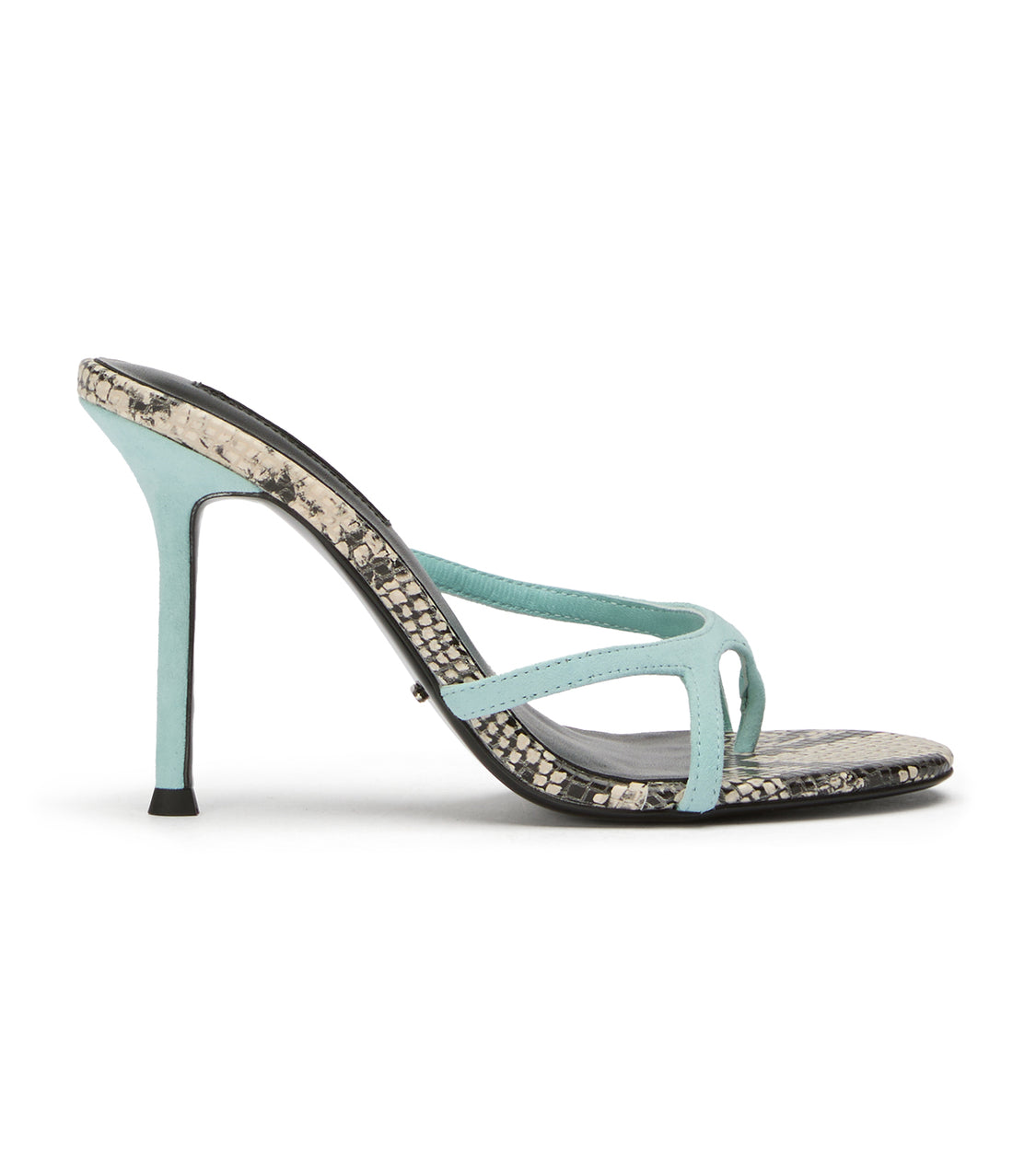 Dima Turquoise Suede/Ecru Snake - Tony Bianco