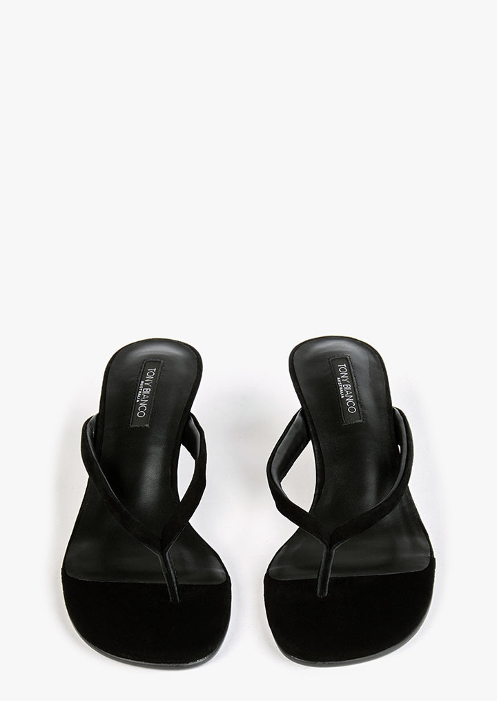 Edgy Black Suede - Tony Bianco