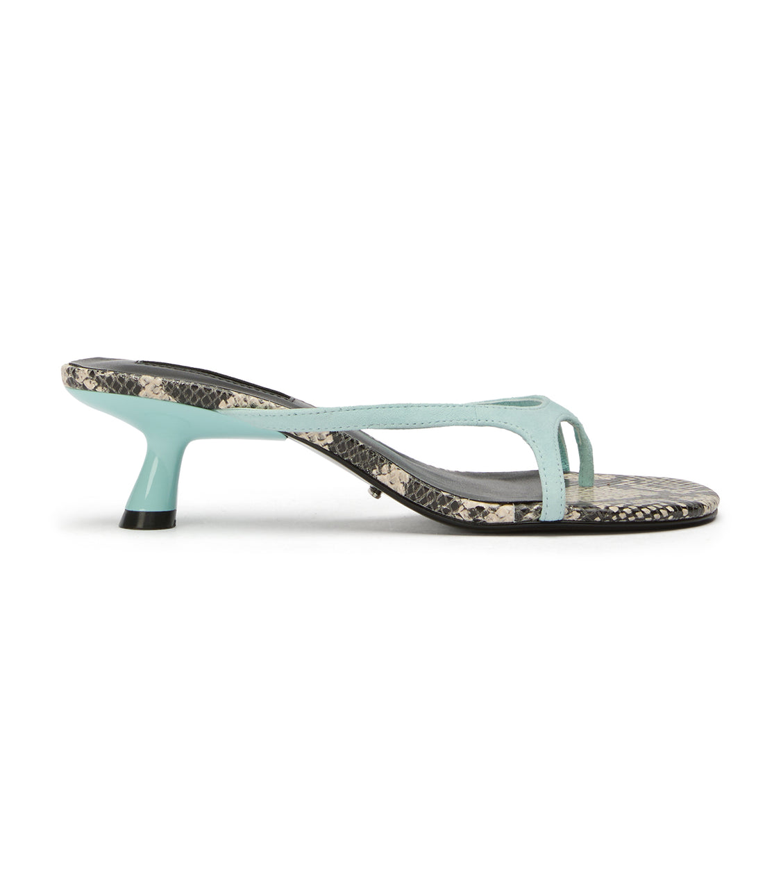 Kassy Turquoise Suede/Ecru Snake - Tony Bianco