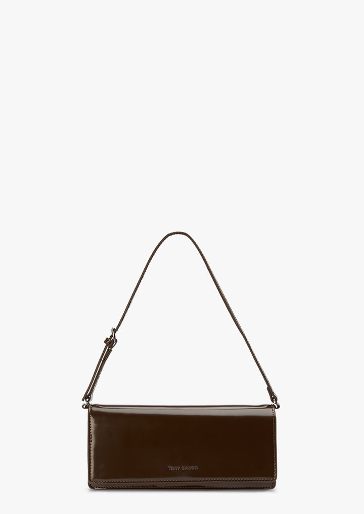Bag-Lizzie Choc Smooth - Tony Bianco