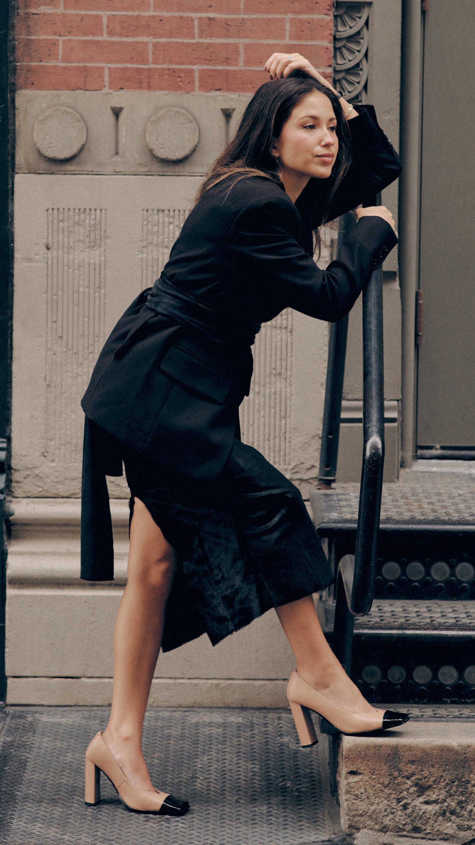 black dress and white shoes Colmar Oxford Midnight Made of a synthetic outer cover Black Dress White Sneakers Outfit