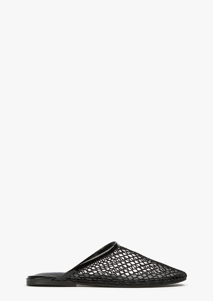 Minaj Black Mesh/Patent - Tony Bianco