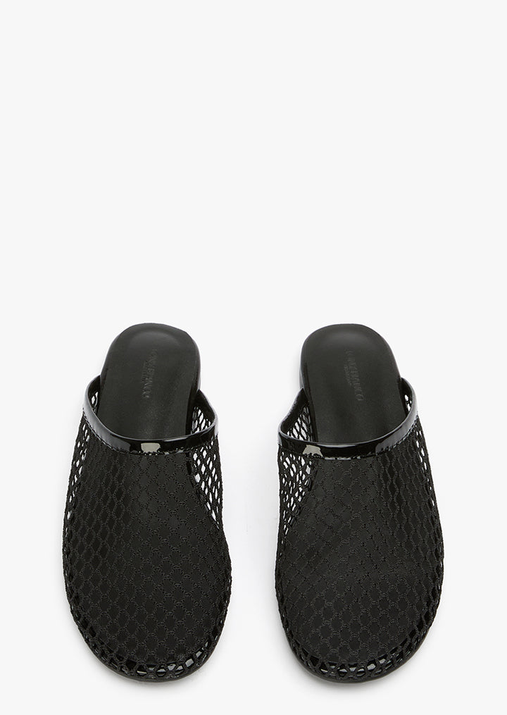 Minaj Black Mesh/Patent - Tony Bianco