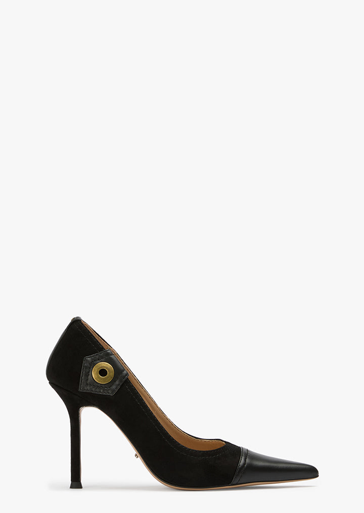 Nessa Black Suede/Black - Tony Bianco