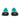 Roxie Turquoise Nappa/Black - Tony Bianco