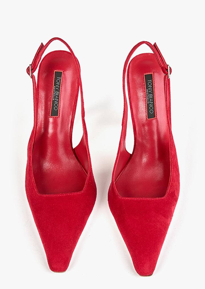 Sassy Scarlet Suede - Tony Bianco