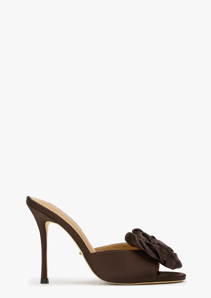 Stassie Choc Satin - Tony Bianco