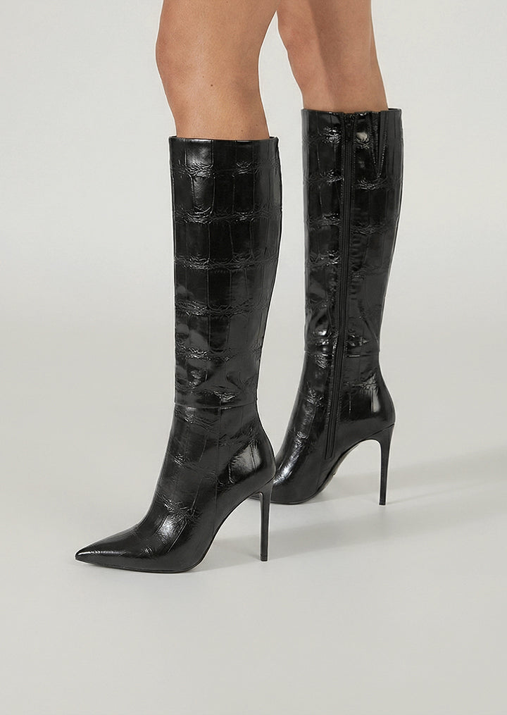Apollo Black Croco - Tony Bianco