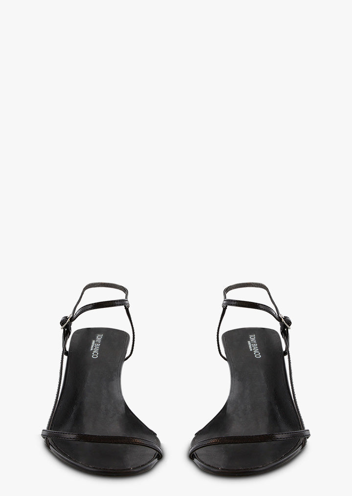 Caprice Black Kid Heels - Tony Bianco