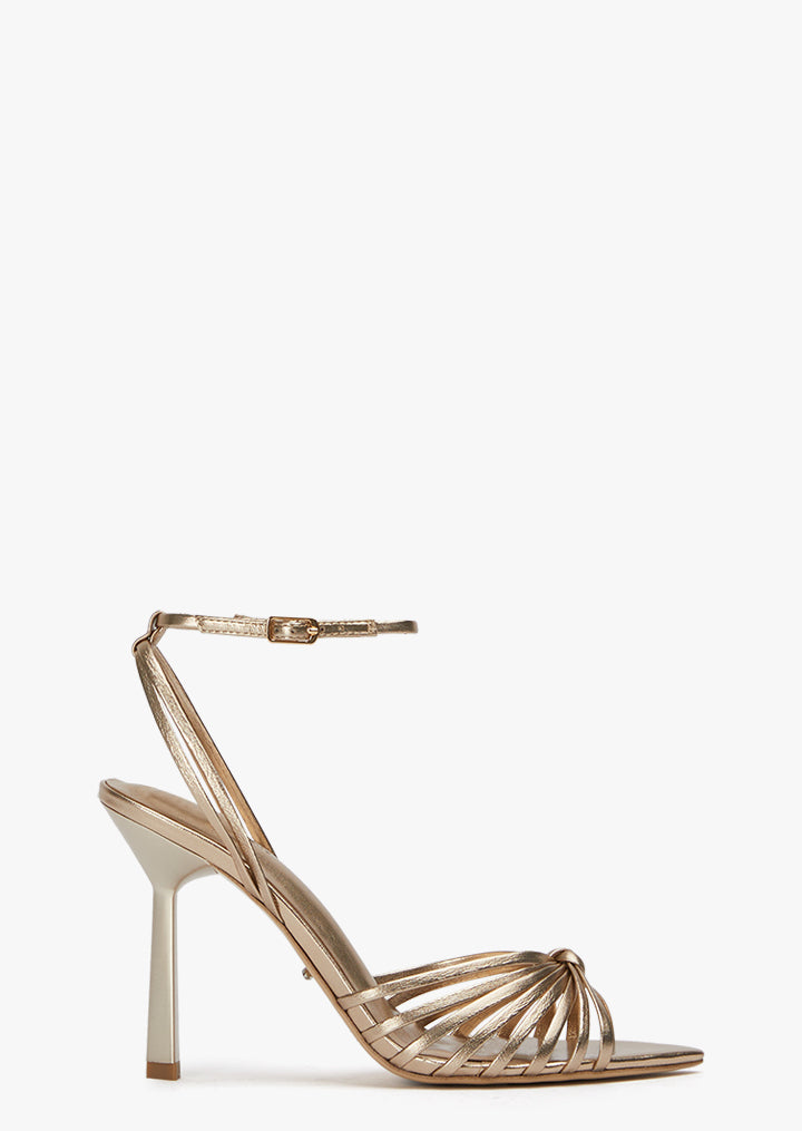 Maxos Amber Nappa Metallic Heels - Tony Bianco