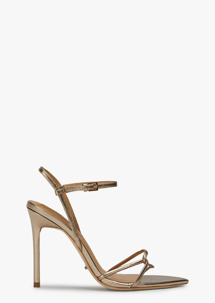 Maya Amber Nappa Metallic Heels - Tony Bianco