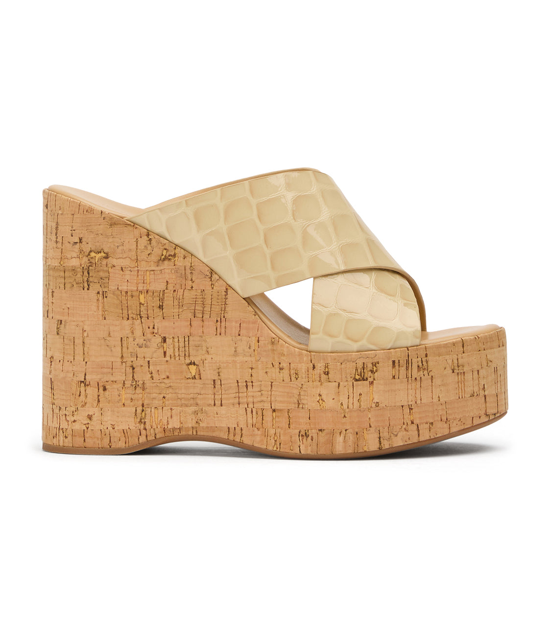 Vamore Beige Croc Patent - Tony Bianco