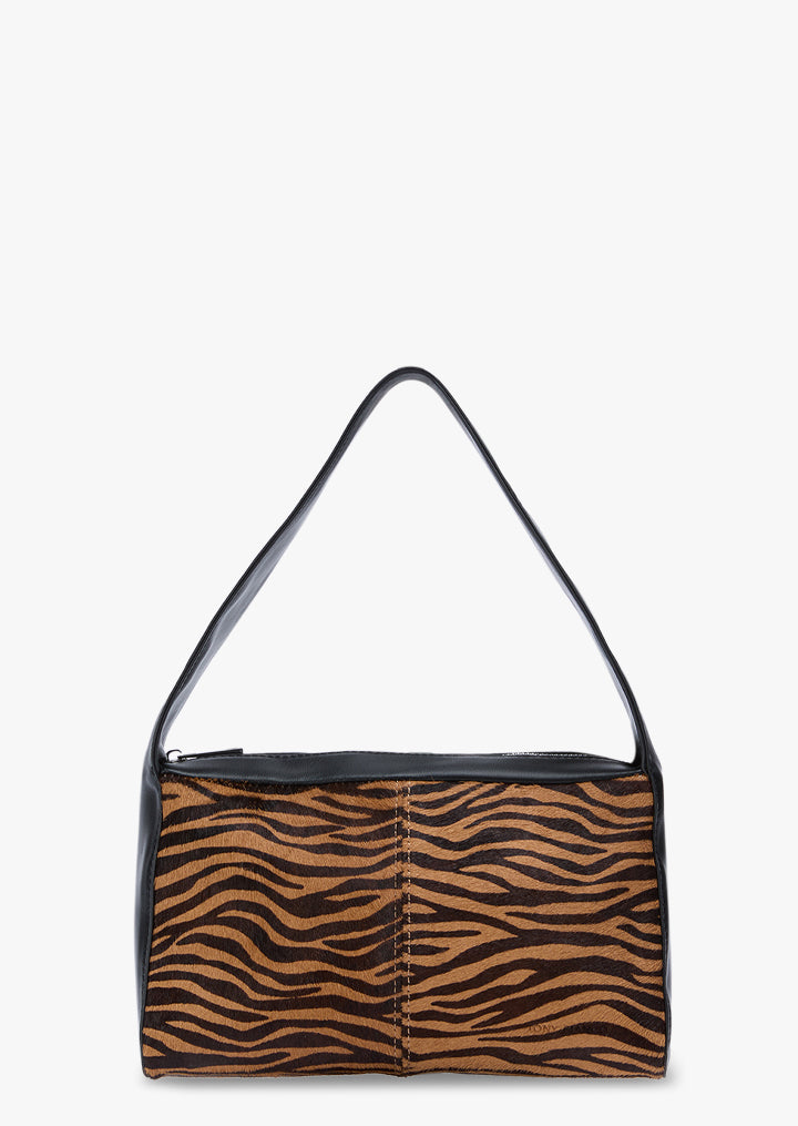 Zoey Brown Zebra/Black Nappa - Tony Bianco