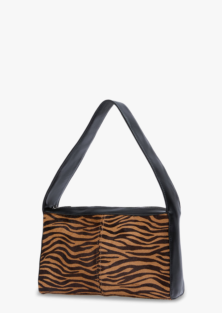 Zoey Brown Zebra/Black Nappa - Tony Bianco