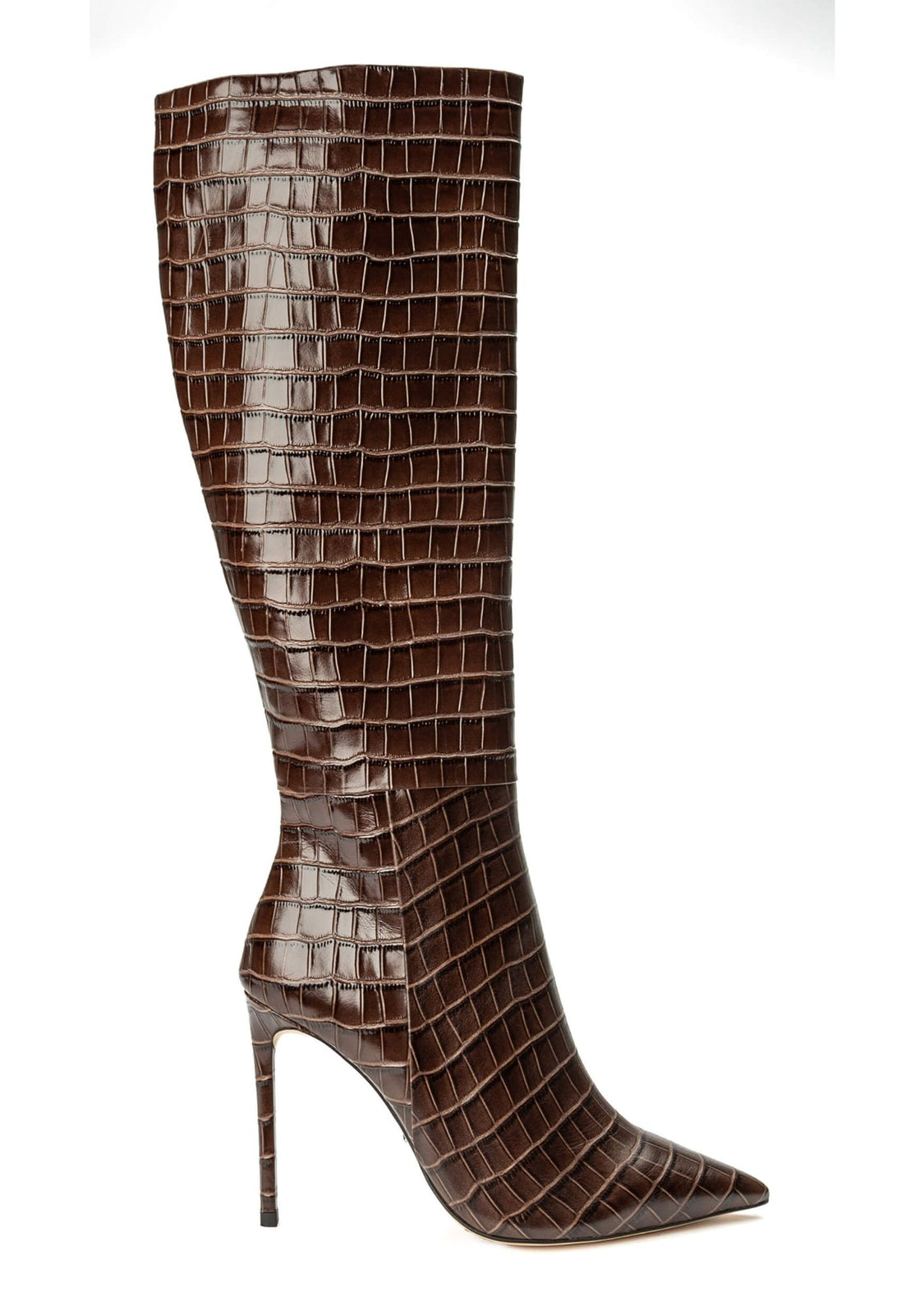 Apollo Choc Croc Calf Boots - Tony Bianco