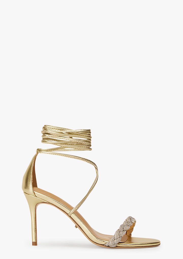 Henley Gold Nappa Metallic Heels - Tony Bianco