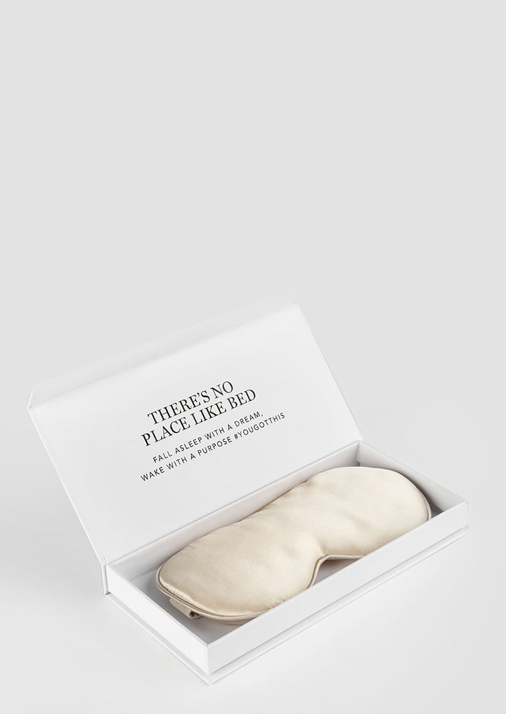 Sleep Eye Mask Mulberry Champagne Silk Promo - Tony Bianco